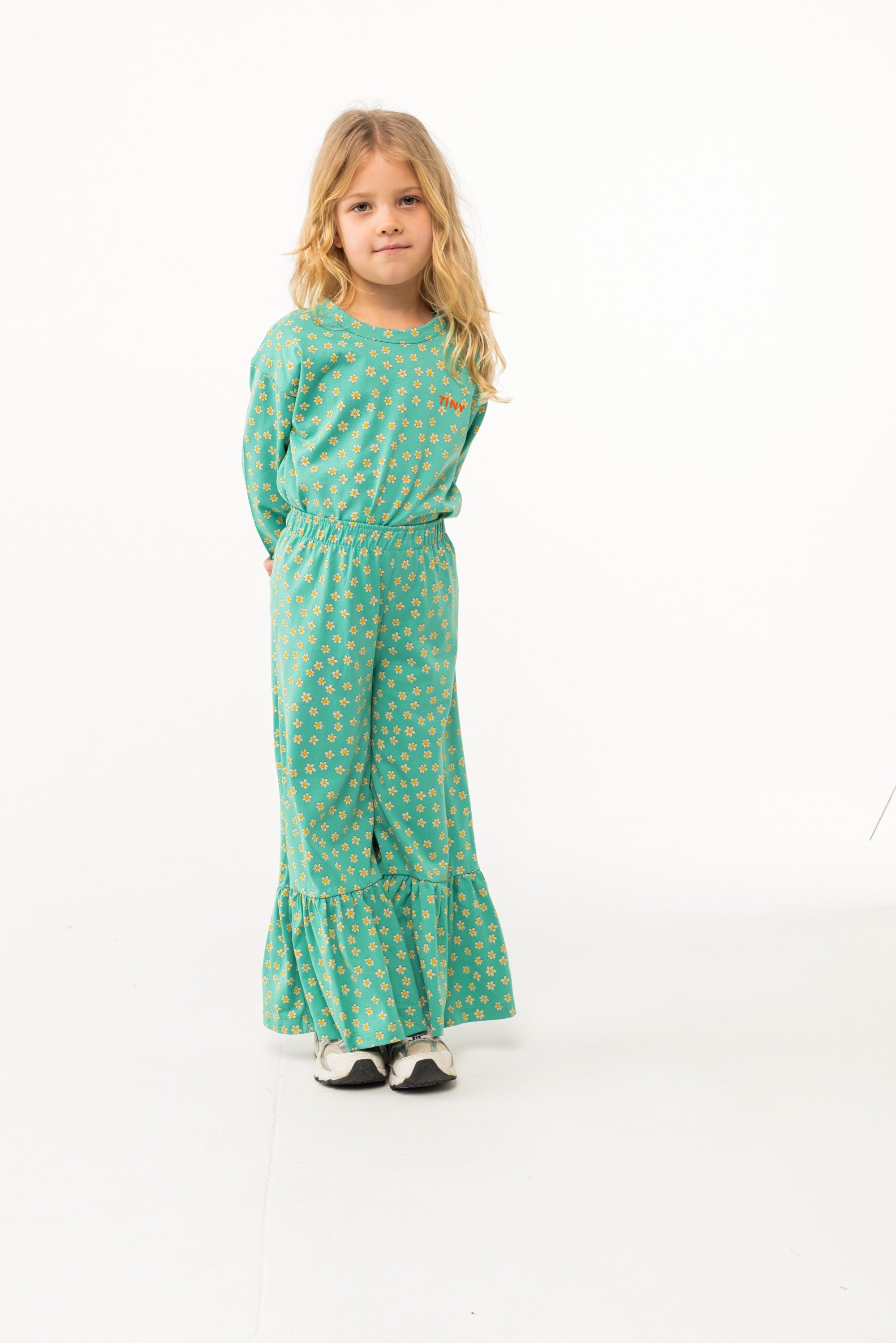 [TINY COTTONS] Daisies Pant_deep green