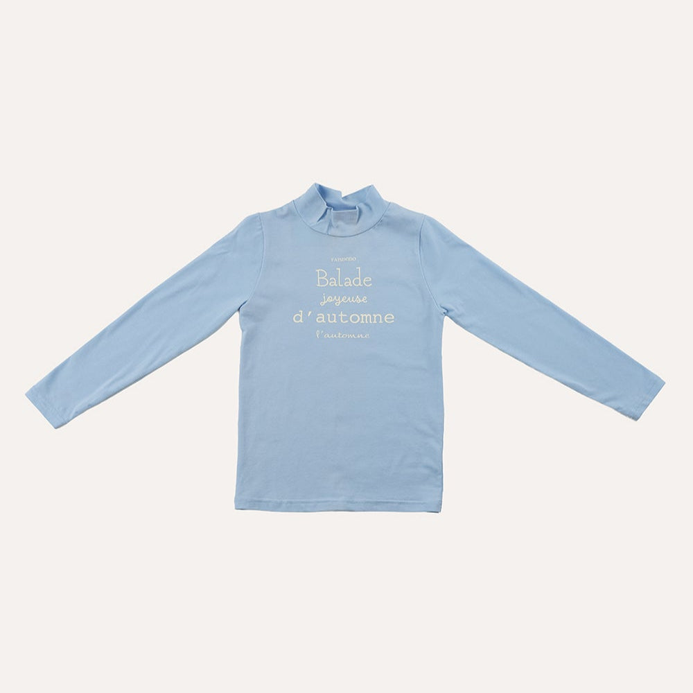 [fais dodo] Collet half turtleneck_Sky blue