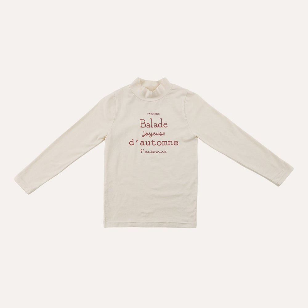 [fais dodo] Collet half turtleneck_Ivory