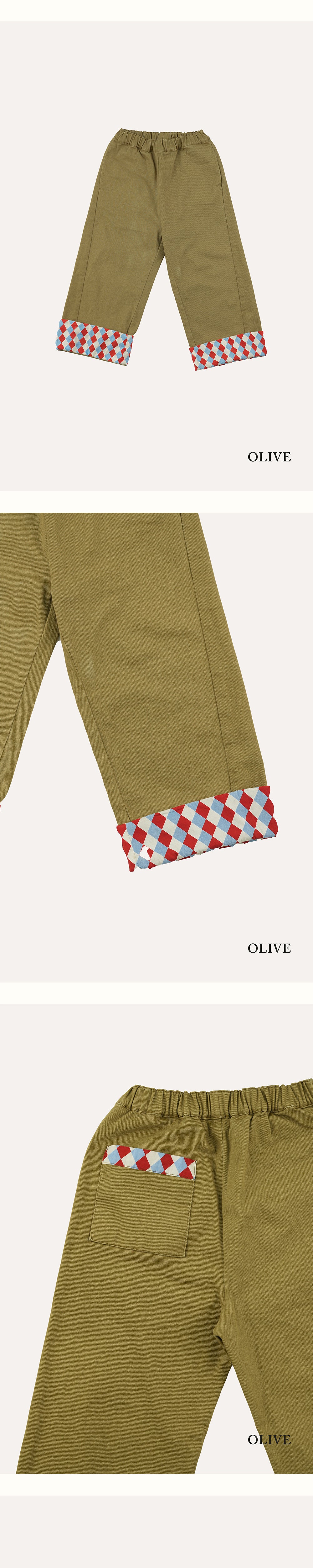 [fais dodo] Diamant pants_Olive