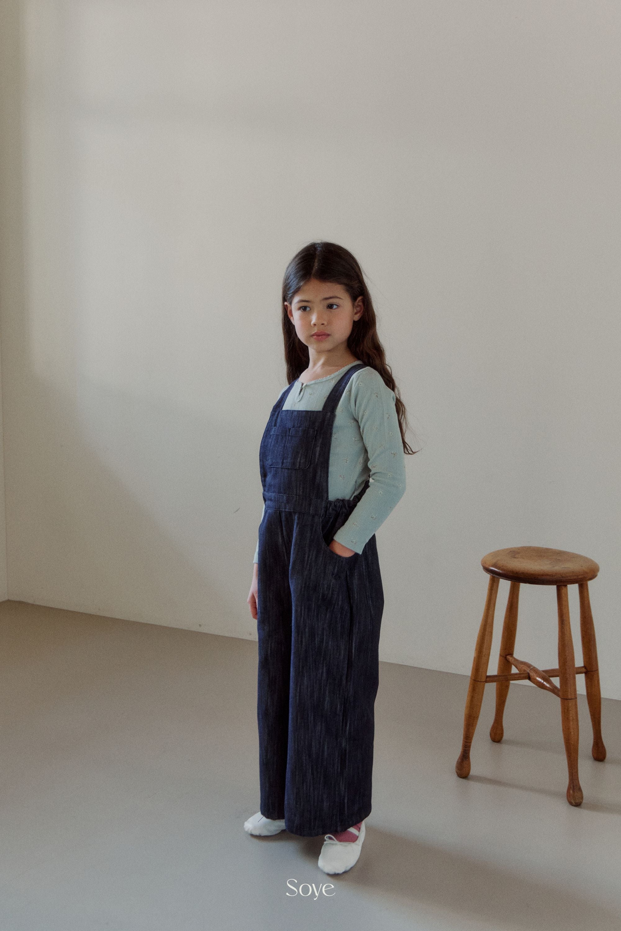 [Soye] Dying Suspender Pants_Denim