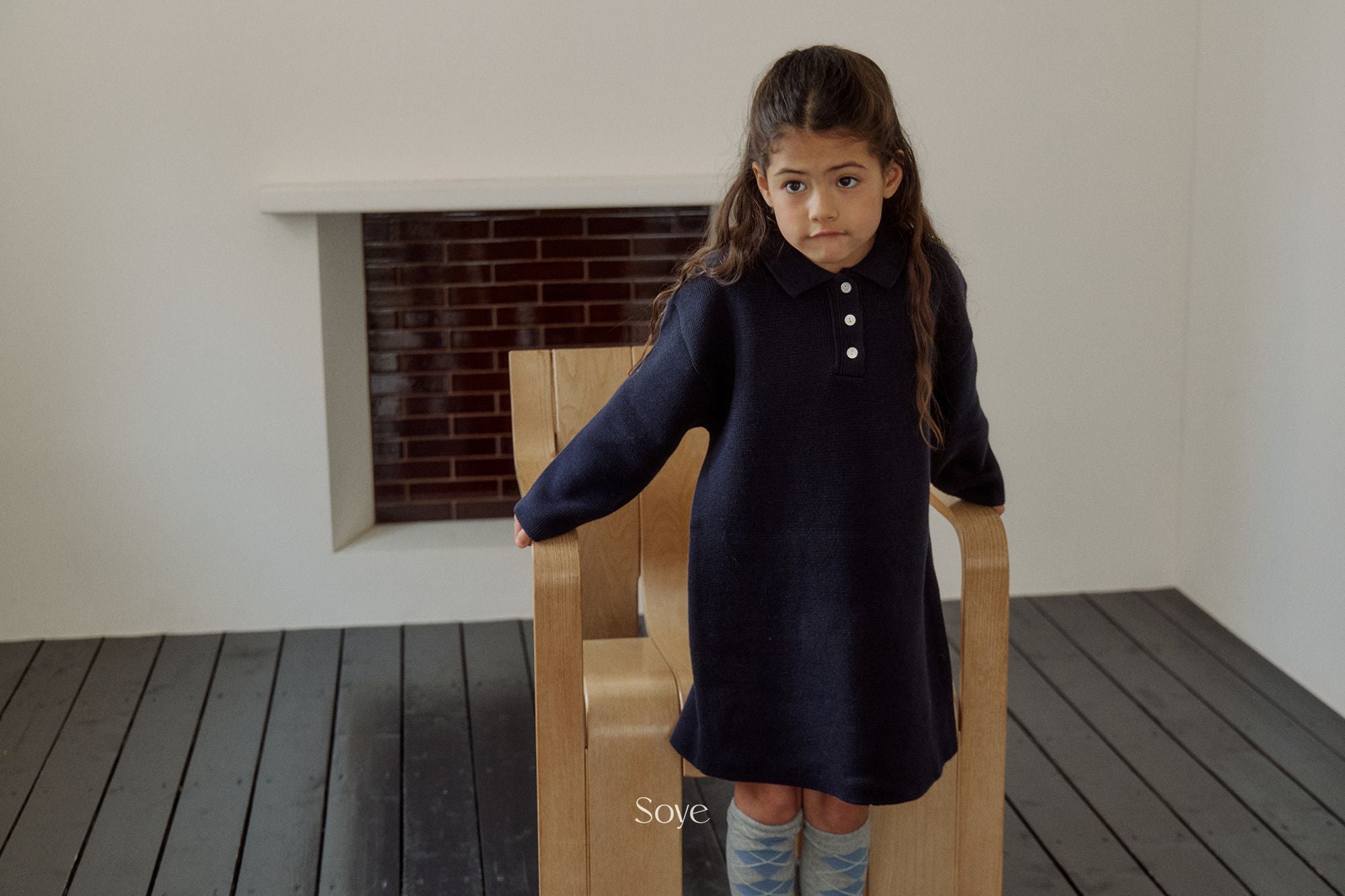 [Soye] Ina Collar Dress_Navy