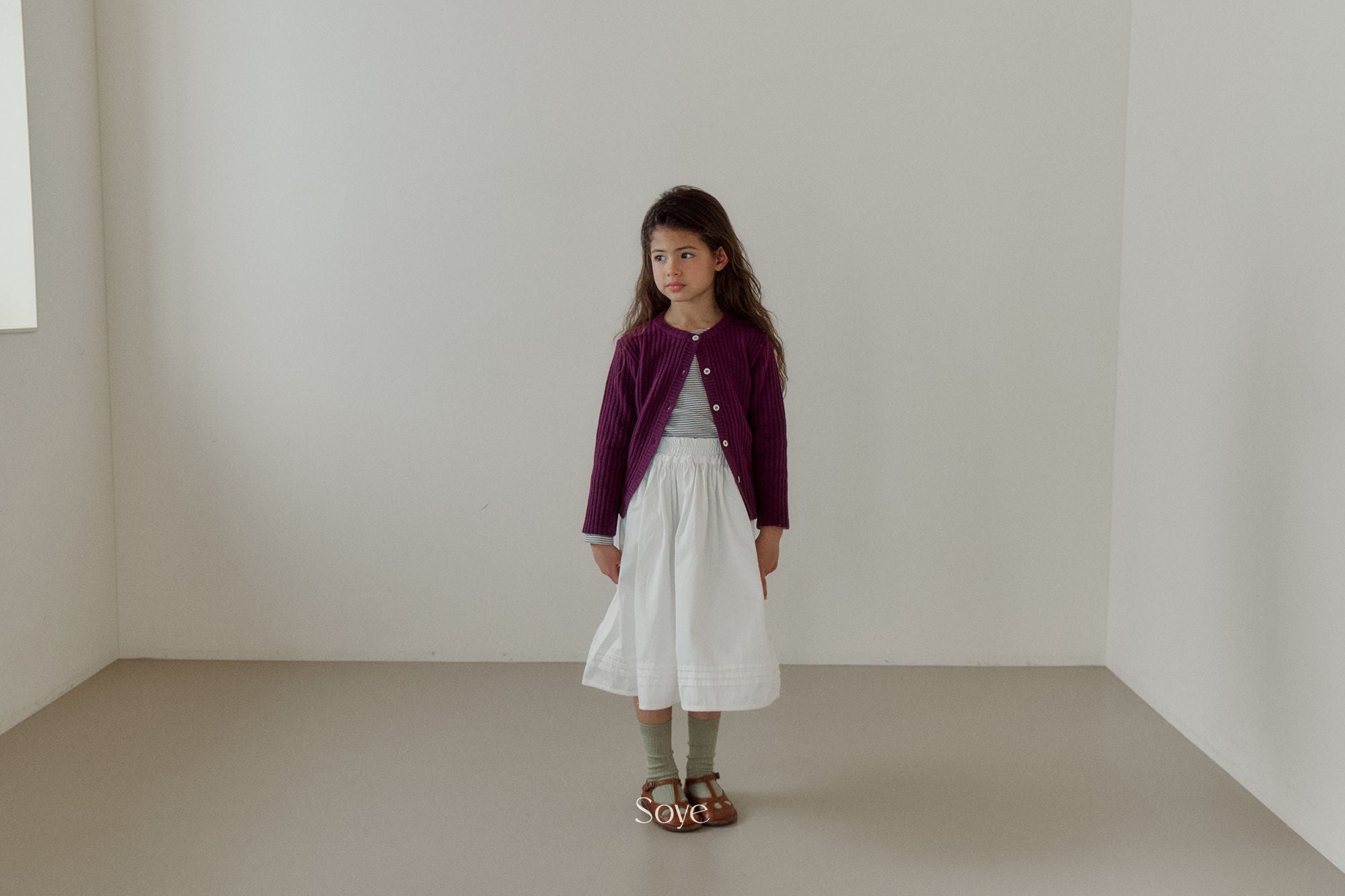 [Soye] Cashmere Rib Cardigan_Purple