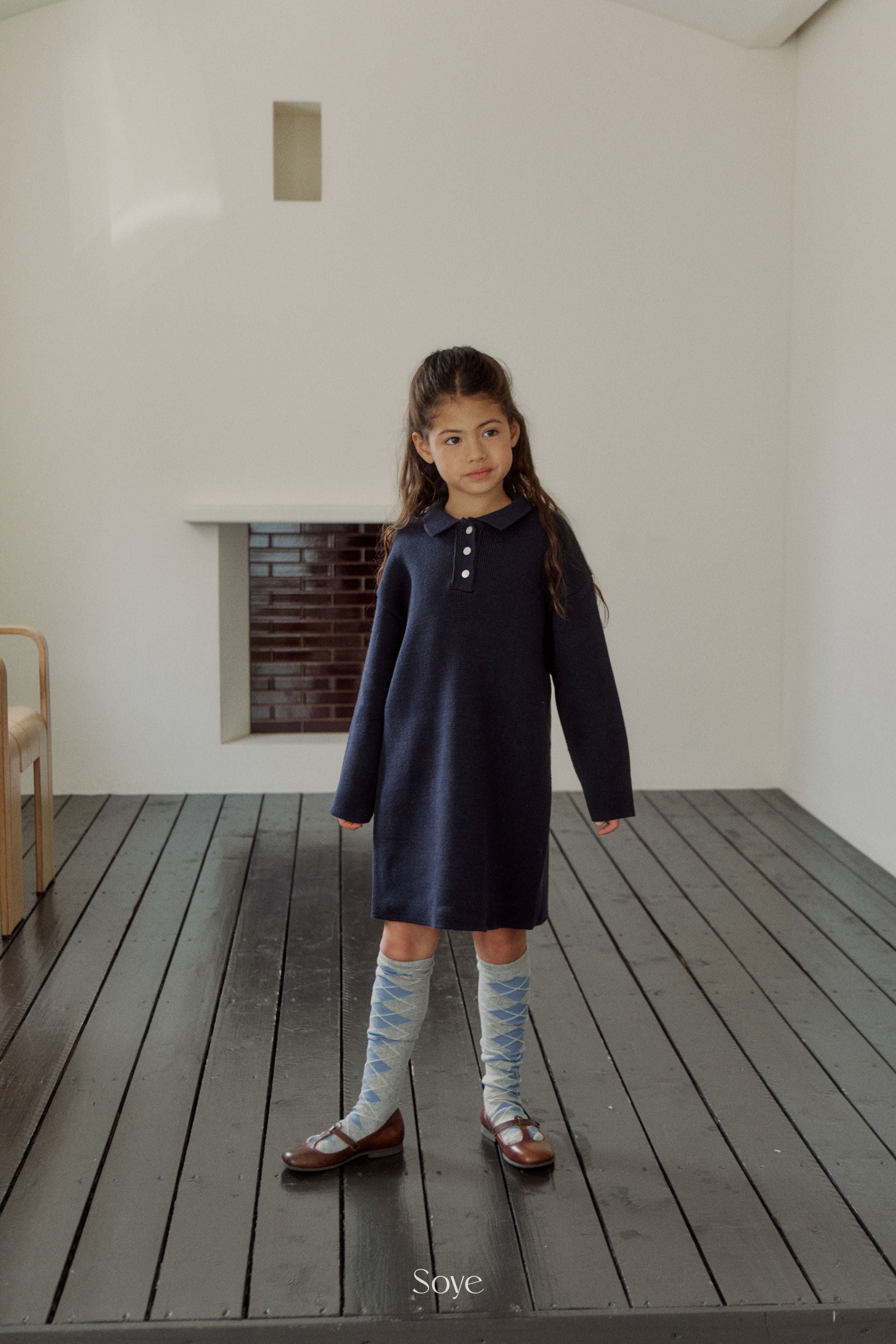 [Soye] Ina Collar Dress_Navy