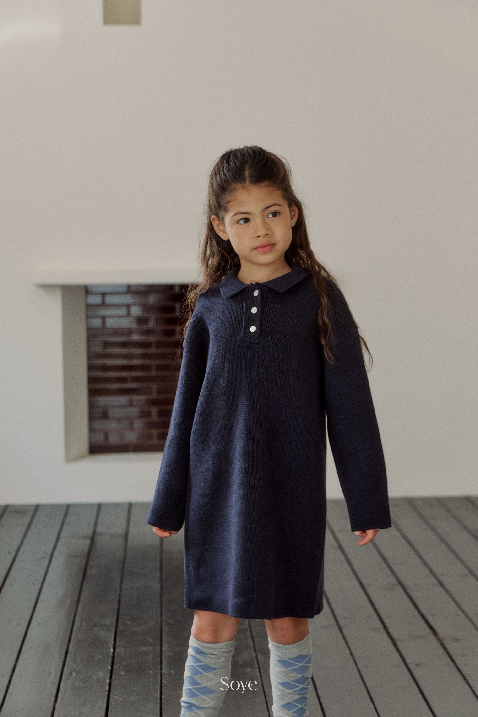 [Soye] Ina Collar Dress_Navy