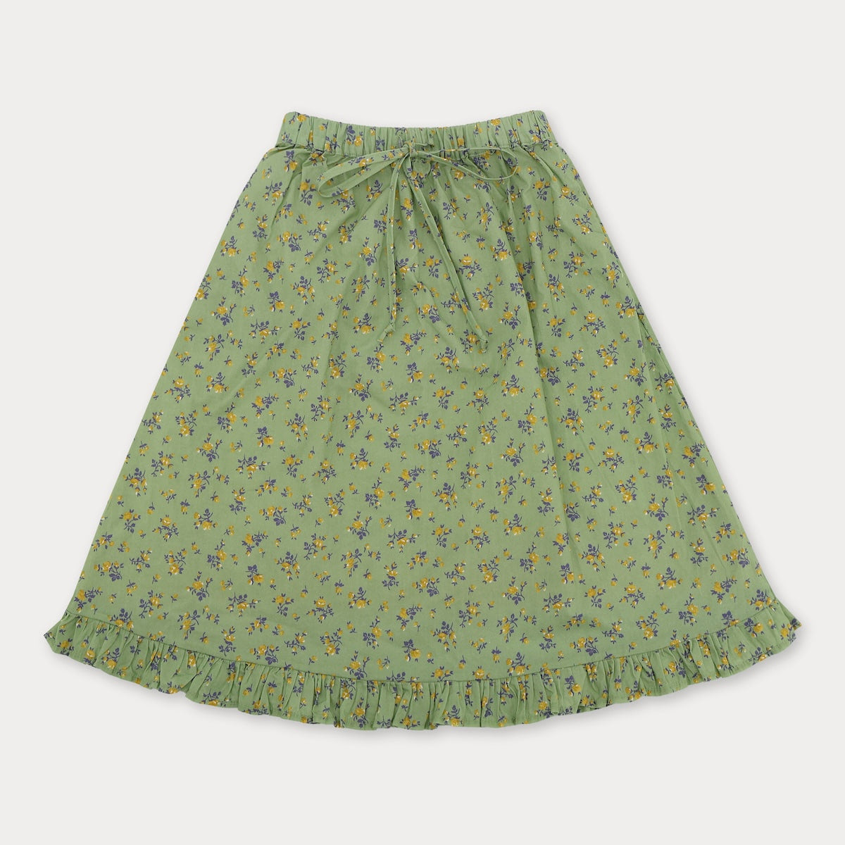 [Soye] Shoe frill long skirt_Green