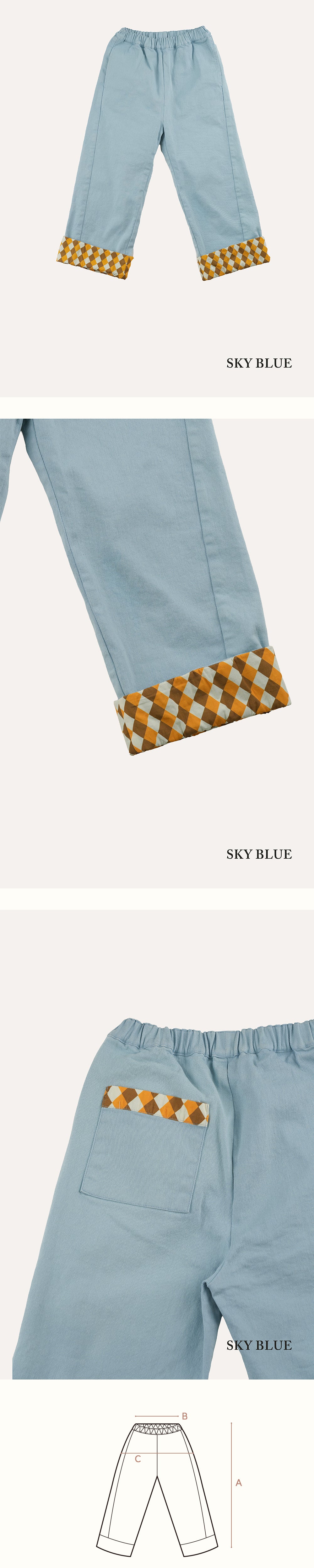 [fais dodo] Diamant pants_Sky blue