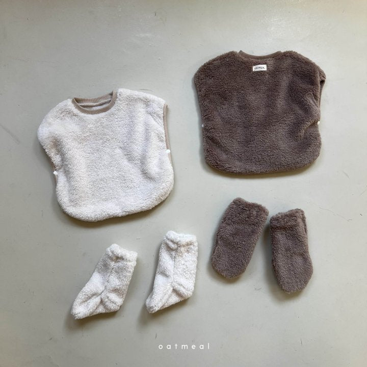 [Oatmeal] Bear Bebe Vest & Socks Set_2colors