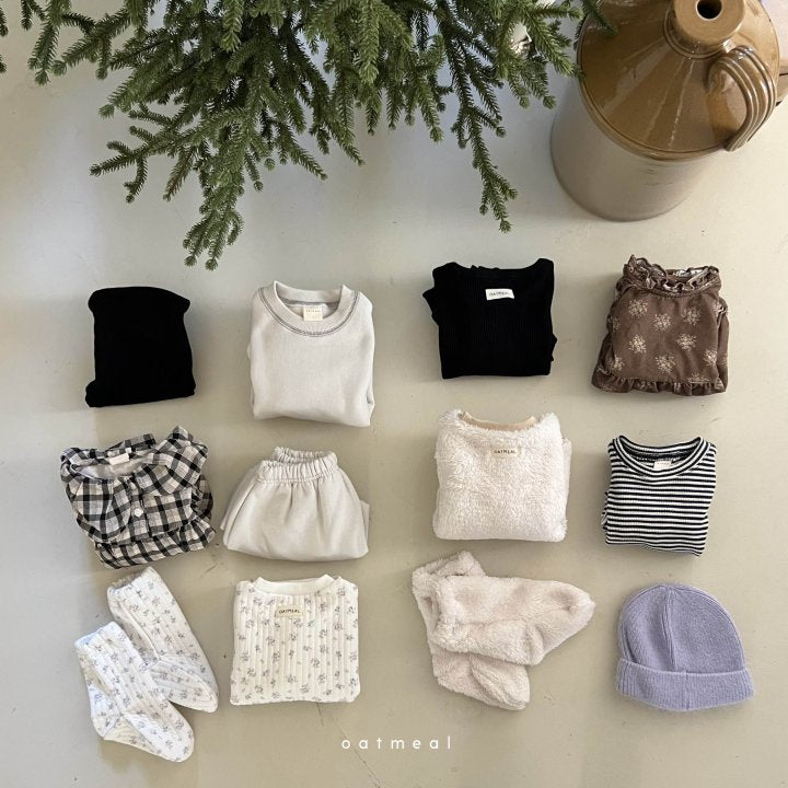 [Oatmeal] Bear Bebe Vest & Socks Set_2colors