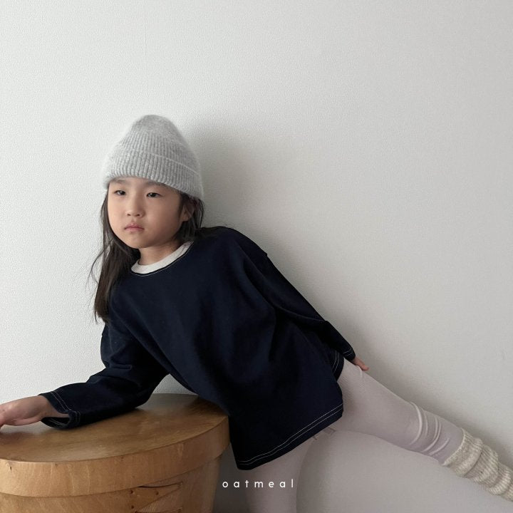 [Oatmeal] Basic Peach Round T-shirt_3colors