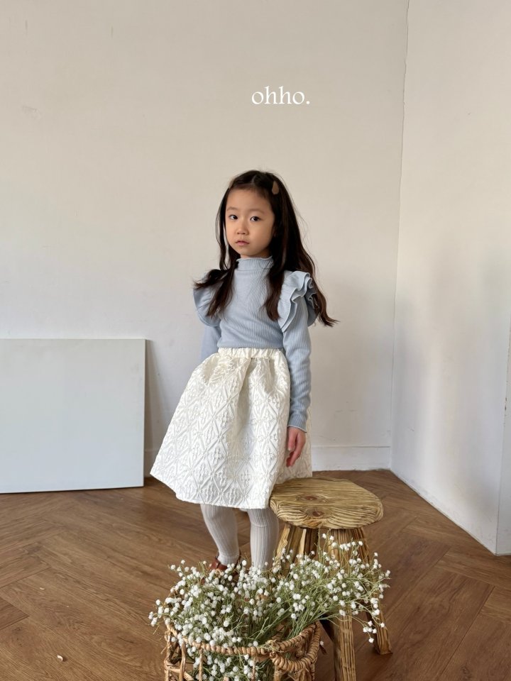 [ohho] Loa Jacquard Skirt_2colors