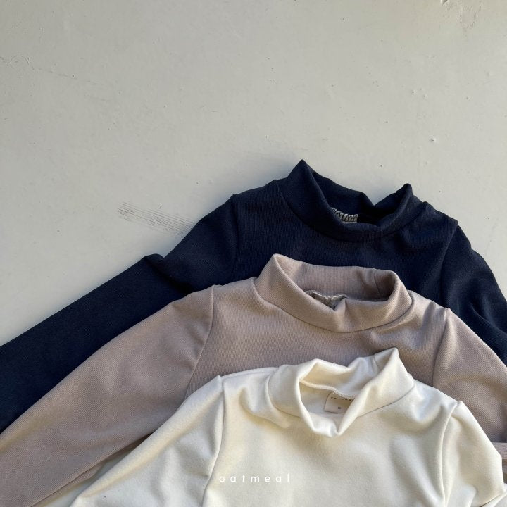 [Oatmeal] Basic Peach Turtleneck T-shirt_3colors