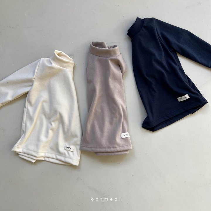 [Oatmeal] Basic Peach Turtleneck T-shirt_3colors