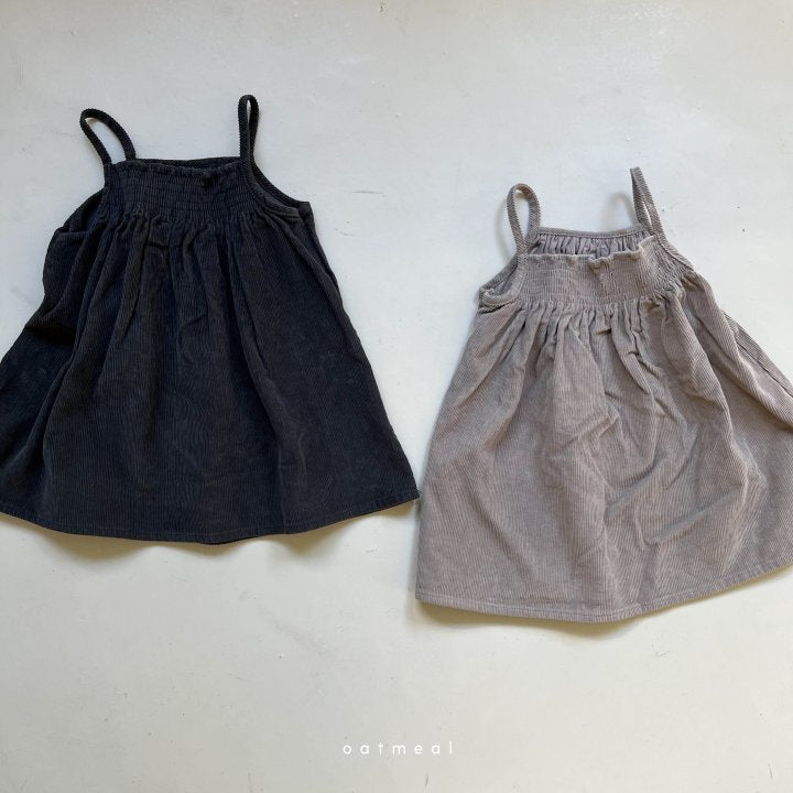 [Oatmeal] Moe Smock Dress_2colors