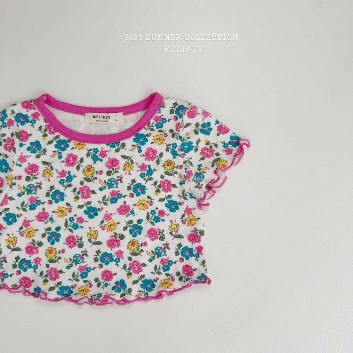 [melikey] Flower Nalnal T-shirt_2colors