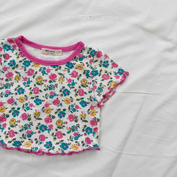[melikey] Flower Nalnal T-shirt_2colors