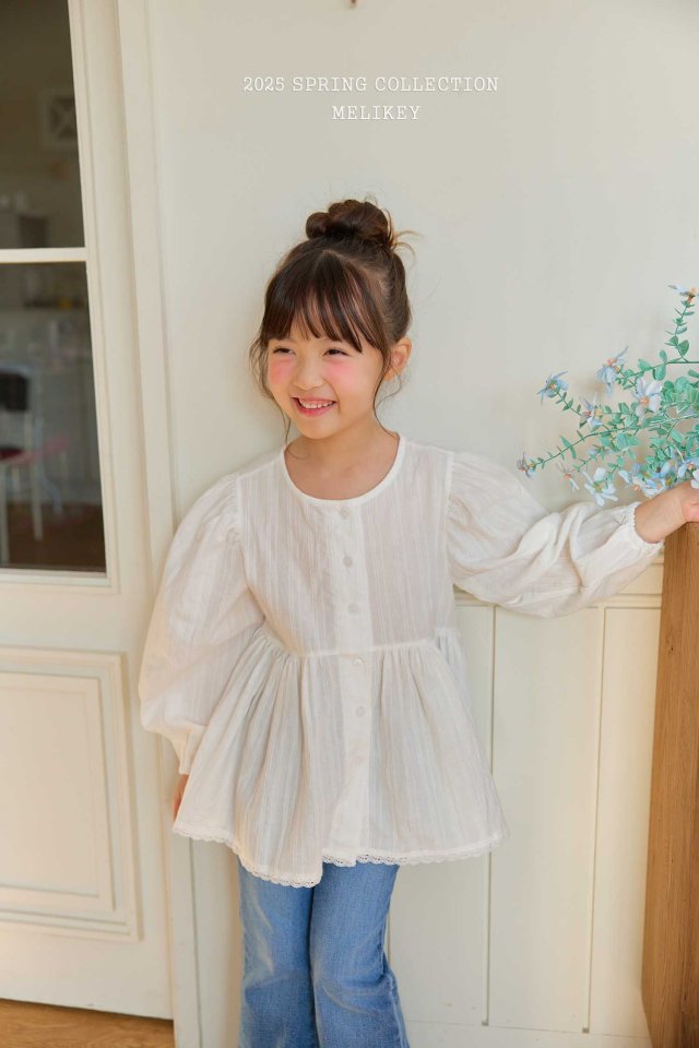 [melikey] To you Long Blouse_Ivory