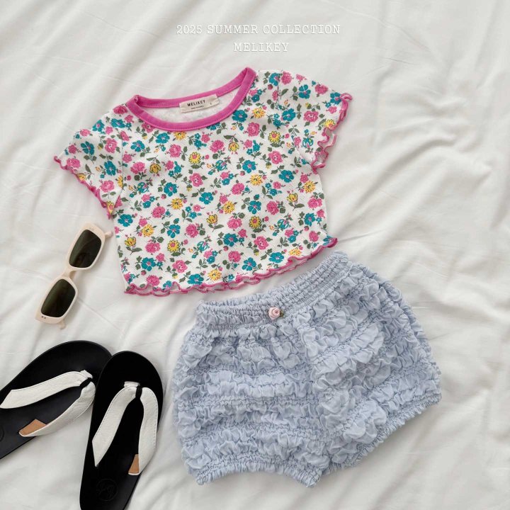 [melikey] Flower Nalnal T-shirt_2colors