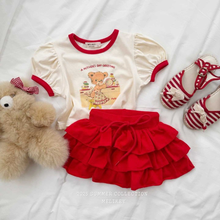 [melikey] Kitchen Bear T-shirt_Cream