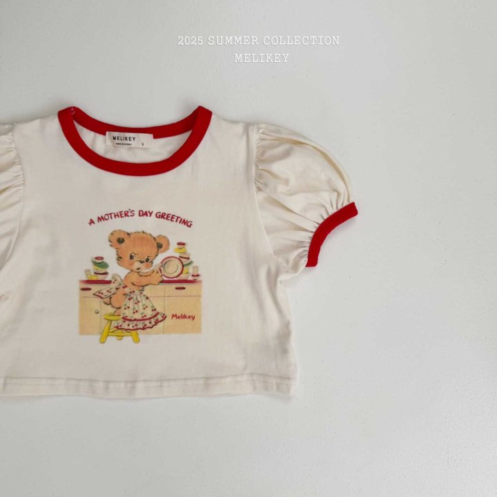 [melikey] Kitchen Bear T-shirt_Cream