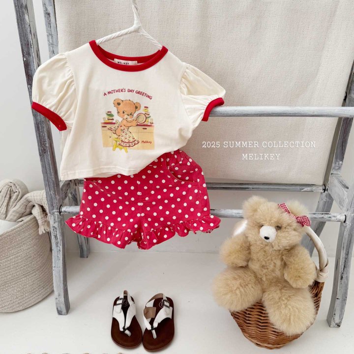[melikey] Kitchen Bear T-shirt_Cream