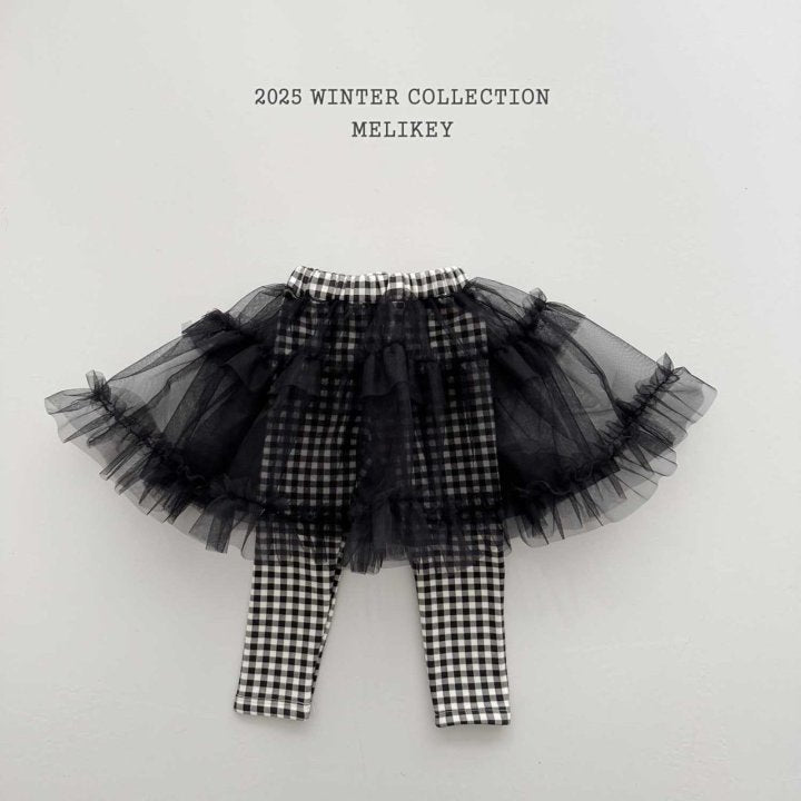 [melikey]Check Tutu Leggings_2colors