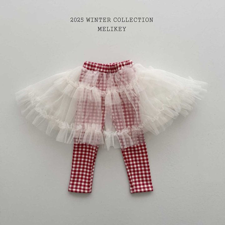 [melikey]Check Tutu Leggings_2colors