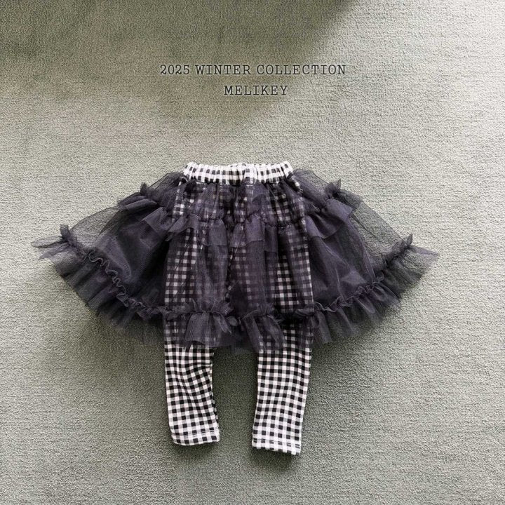 [melikey]Check Tutu Leggings_2colors