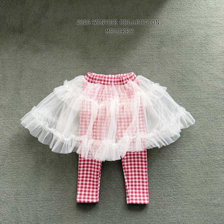 [melikey]Check Tutu Leggings_2colors