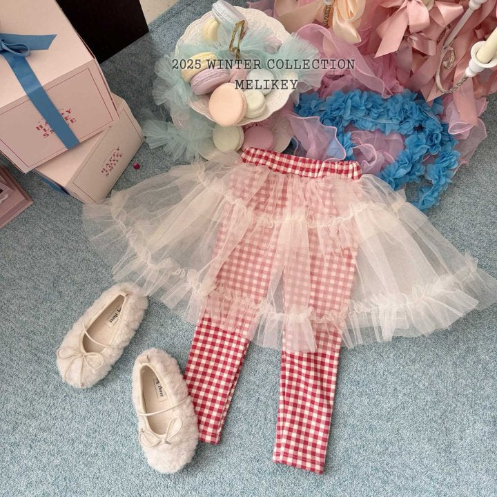 [melikey]Check Tutu Leggings_2colors