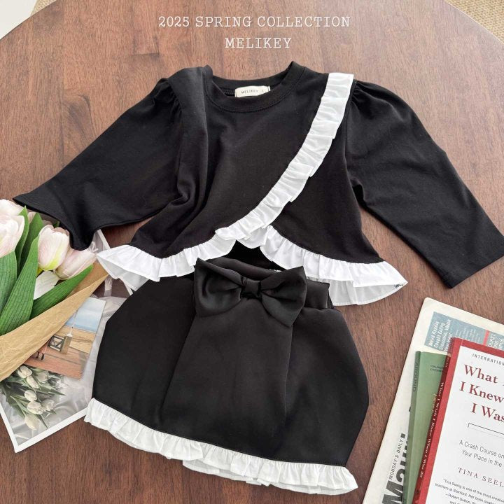 [melikey] Coco Ribbon Skirt_Black