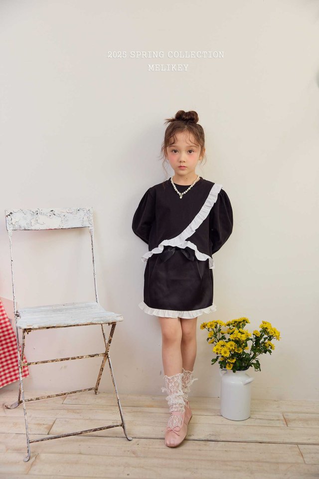 [melikey] Coco Ribbon Skirt_Black