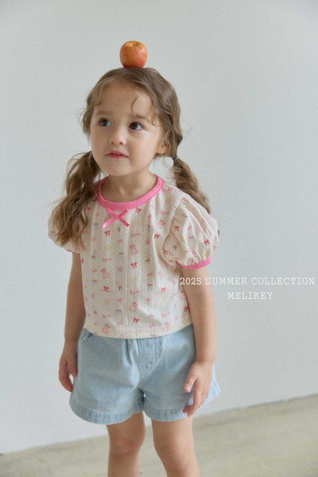 [melikey] Doll play Puff T-shirt_Cream