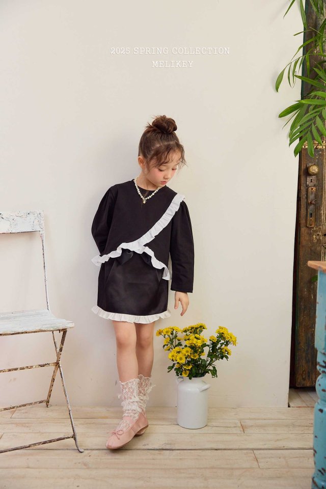 [melikey] Coco Ribbon Skirt_Black