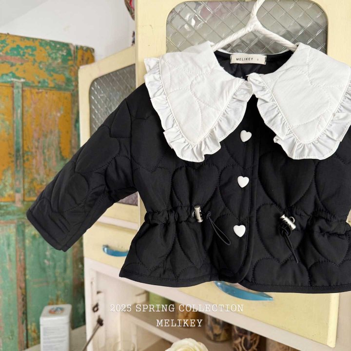 [melikey] Collar Quilted Jumpper_Black