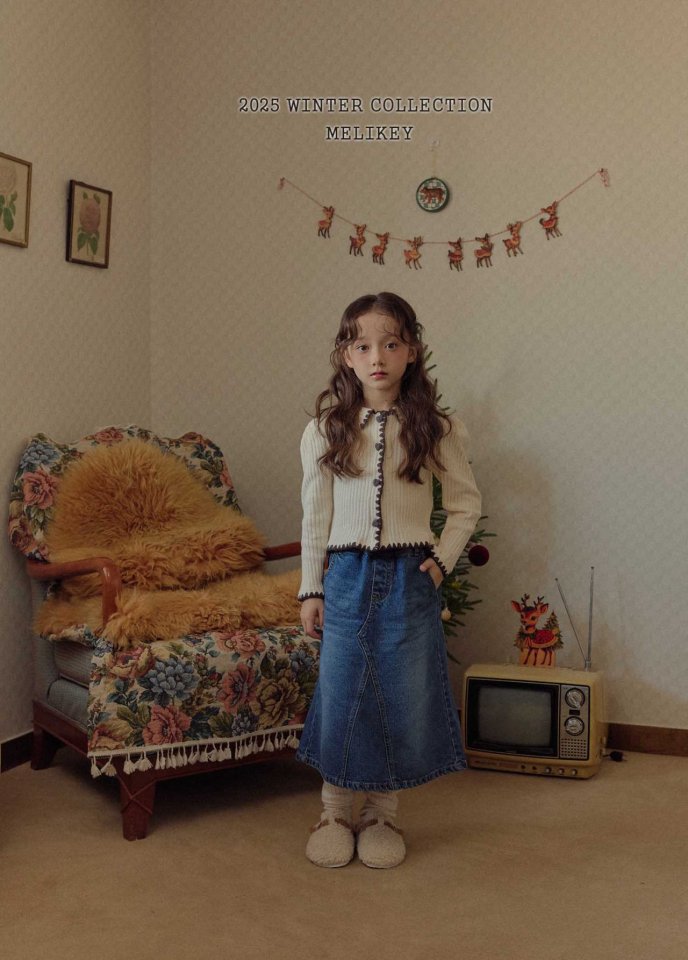 [melikey] A-Line Long Denim Skirt_Denim