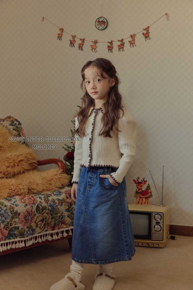 [melikey] A-Line Long Denim Skirt_Denim
