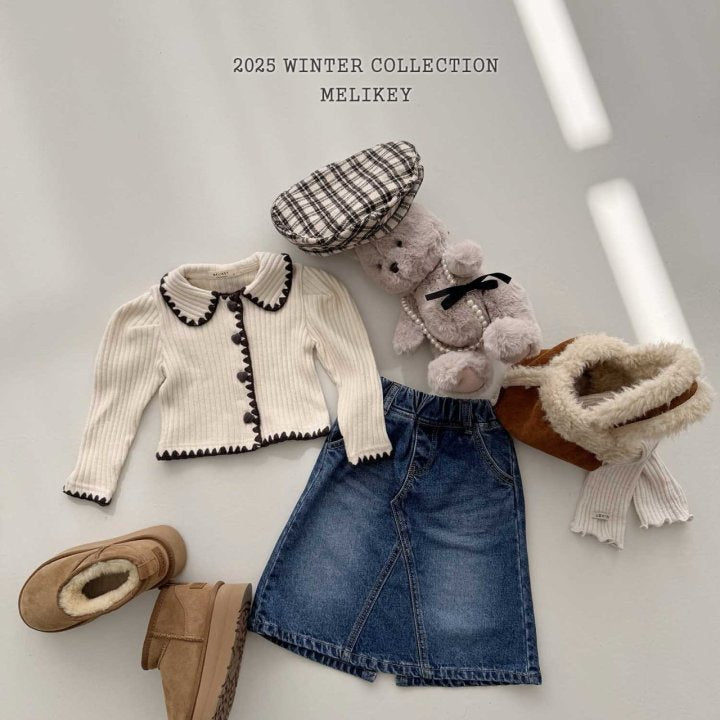 [melikey] A-Line Long Denim Skirt_Denim