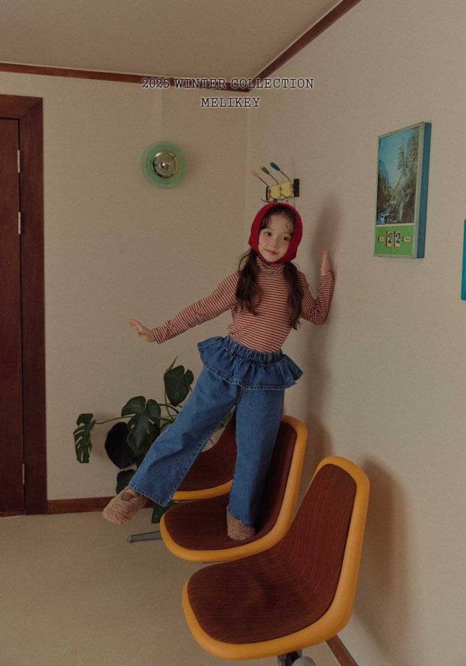 [melikey] Jane Frill Denim Pants_Denim