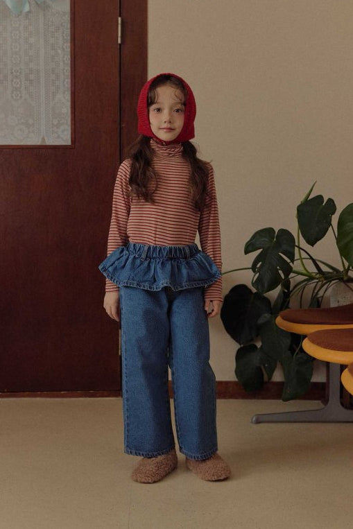 [melikey] Jane Frill Denim Pants_Denim