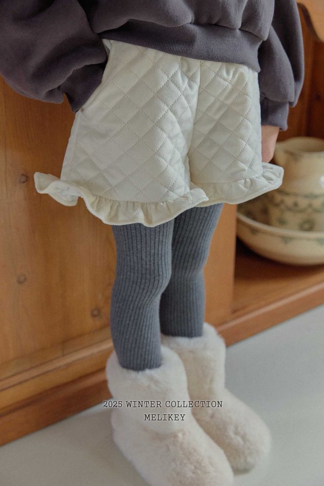 [melikey] Quilted Frill Shorts_2colors
