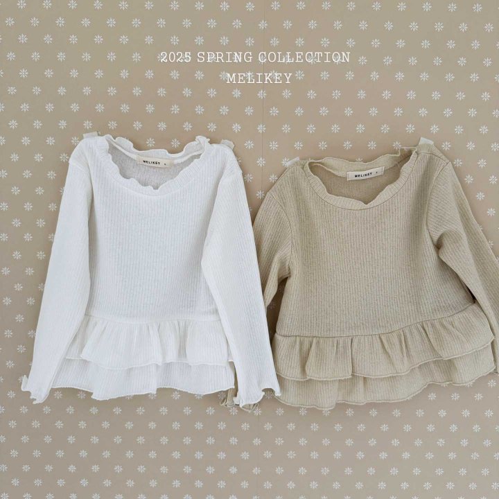 [melikey] Avec Cancan Frill T-shirt_2colors