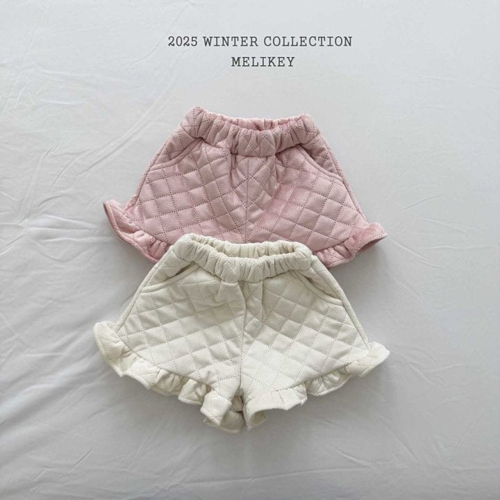 [melikey] Quilted Frill Shorts_2colors
