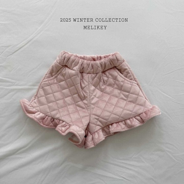 [melikey] Quilted Frill Shorts_2colors