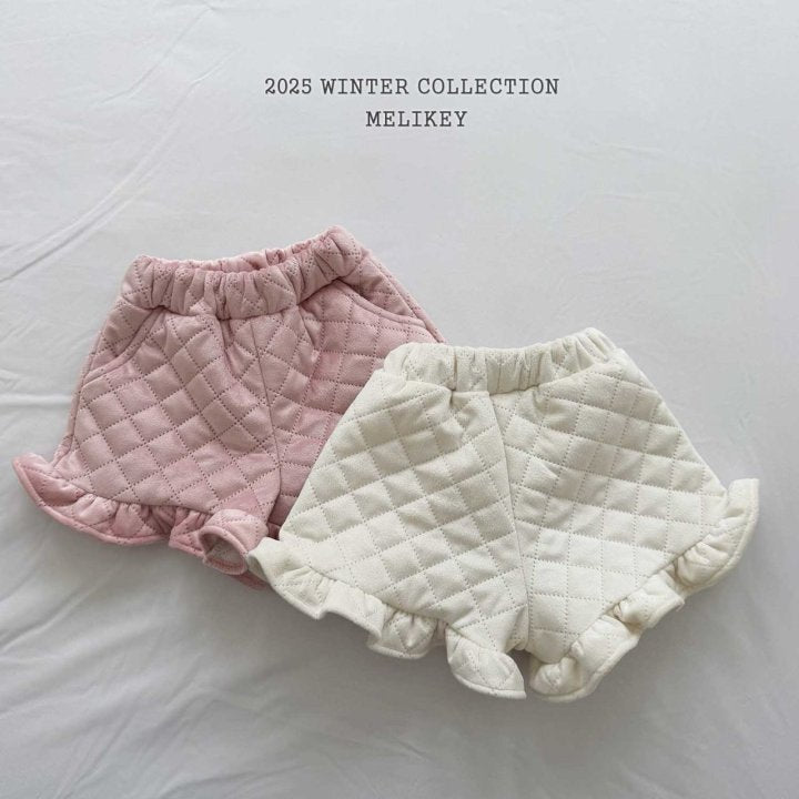 [melikey] Quilted Frill Shorts_2colors