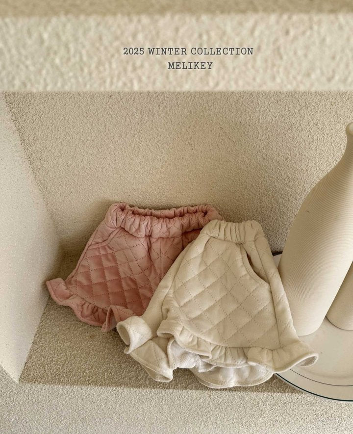 [melikey] Quilted Frill Shorts_2colors