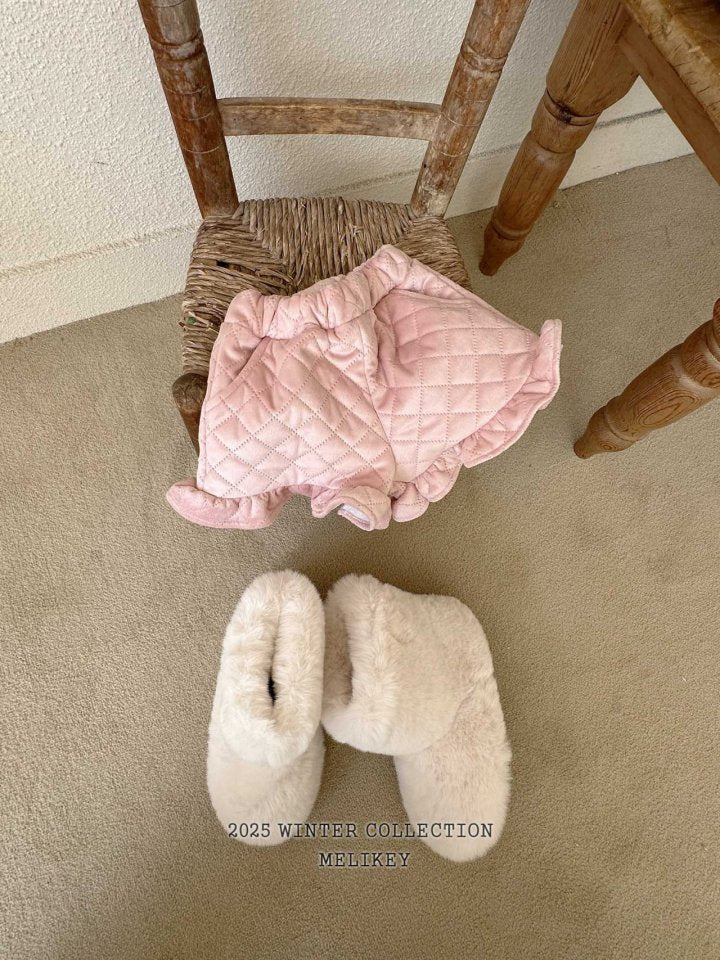 [melikey] Quilted Frill Shorts_2colors