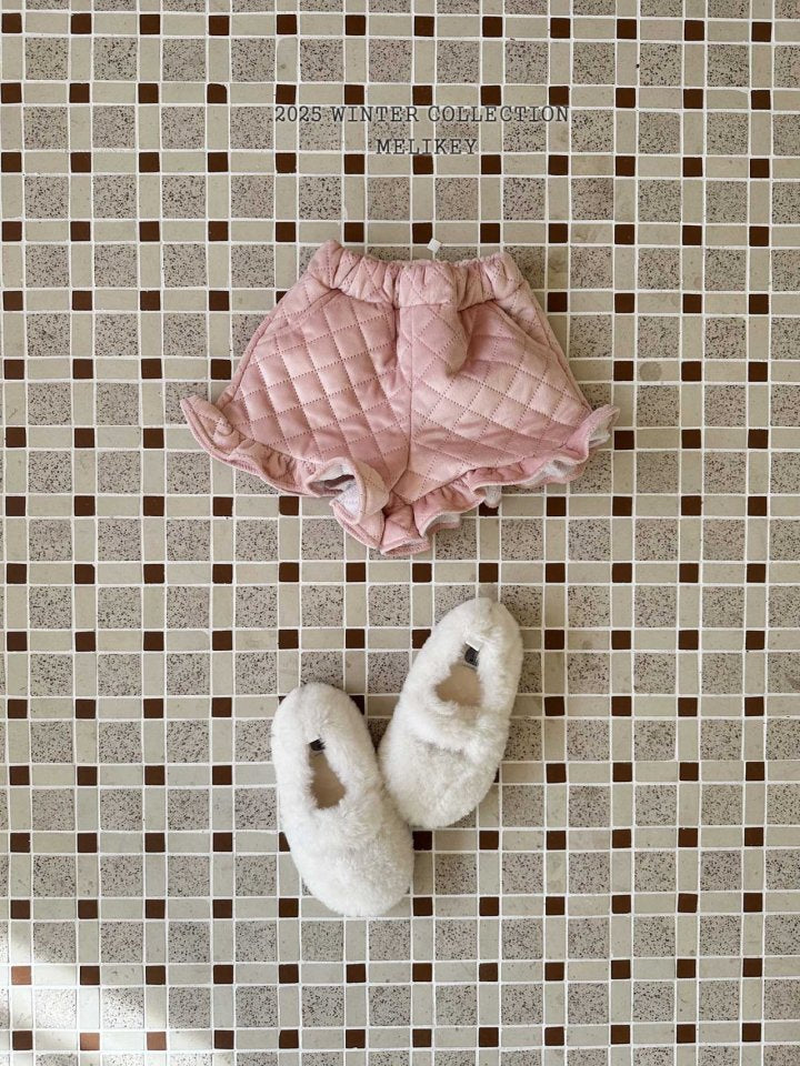 [melikey] Quilted Frill Shorts_2colors