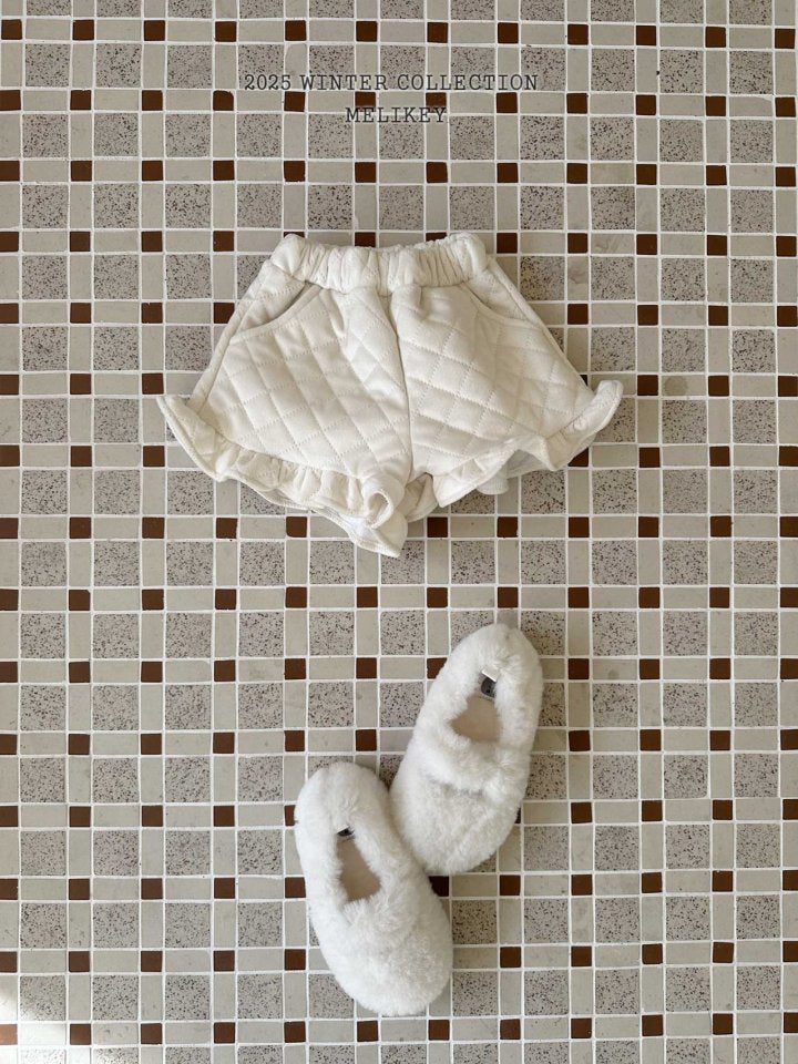 [melikey] Quilted Frill Shorts_2colors