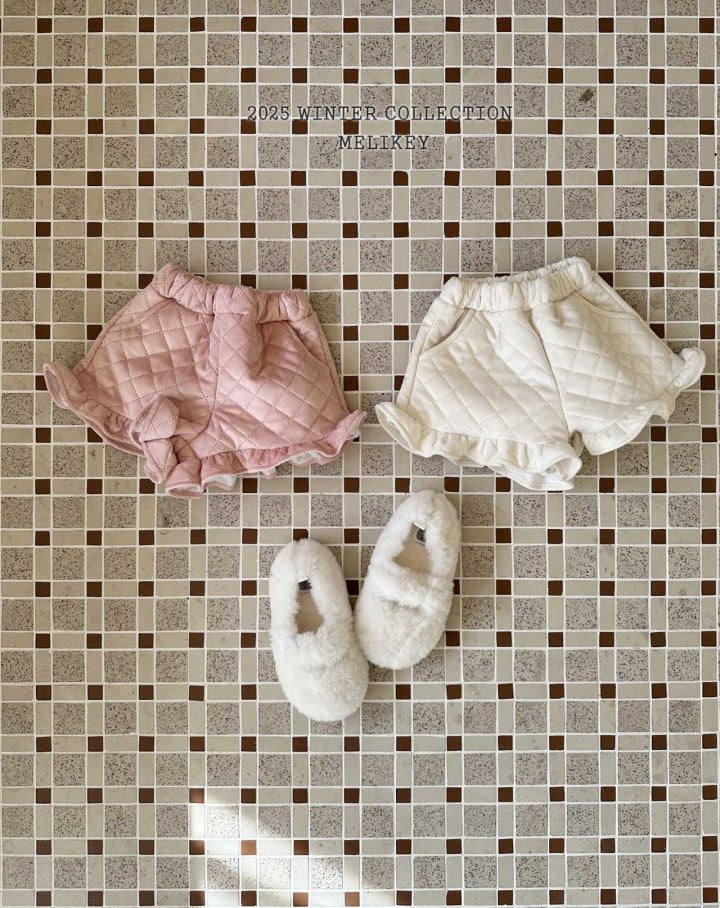 [melikey] Quilted Frill Shorts_2colors